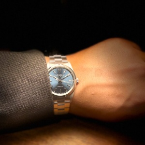 エイジングされたダイヤルが魅力的/Ref.14000　ブルーダイヤル